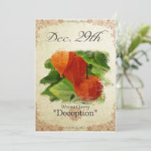 Birthday bloemen op 29 december "Winter Cherry" Kaart (Staand voorkant)