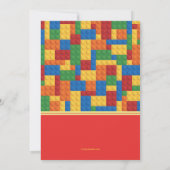 Birthday Blokken Fotouitnodiging Kaart (Achterkant)