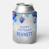 Birthday Blue-ballonnen Blikjeskoeler (Blikje Achterkant)