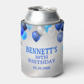 Birthday Blue-ballonnen Blikjeskoeler (Blikje Voorkant)