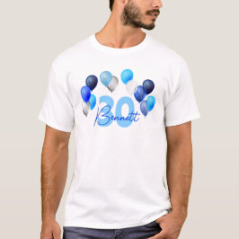 Birthday Blue-ballonnen T-shirt