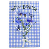Birthday Blue Cornflower Bouquet Medium Cadeauzakje (Voorkant)