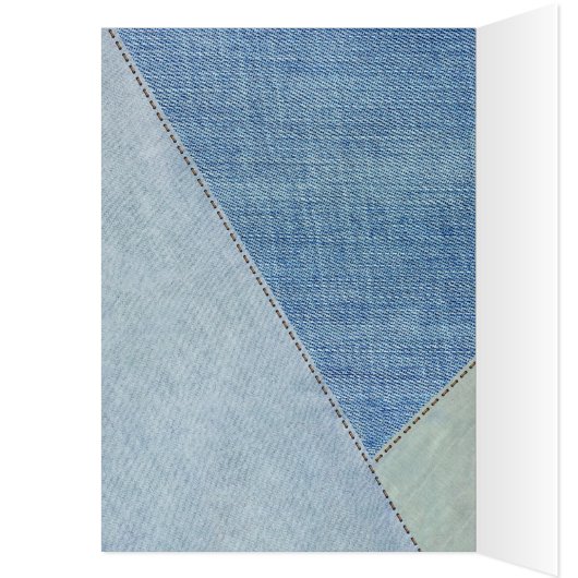 Birthday Blue Denim Heart (Binnen (Links))