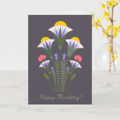 Birthday Blue Egyptian lotus ornament CC1021 Kaart (Gele Bloem)