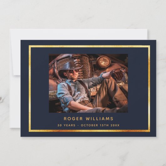 Birthday blue mannen bedankkaart (Achterkant)