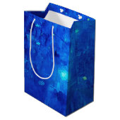 Birthday Blue Neon Buitenspatie Medium Cadeauzakje (Achterkant Gekanteld)