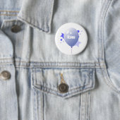 Birthday Blue Party ballon Name Button (In situ)