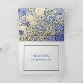 Birthday Blue Quilt met Needle Kaart (Binnen)