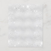 Birthday blue zilveren florals uitnodiging voor be flyer (Achterkant)