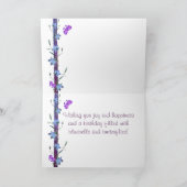 Birthday Bluebells and Butterflies Kaart (Binnen)