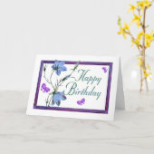 Birthday Bluebells and Butterflies Kaart (Gele Bloem)