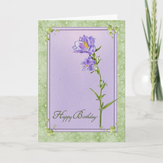 Birthday Bluebells in Lijst Kaart (Voorkant)