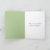 Birthday Bluebells in Lijst Kaart (Binnen)