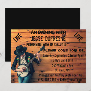 Birthday Blues Invitation Kaart