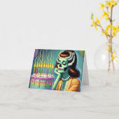 Birthday Blues Kaart (Gele Bloem)