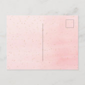 Birthday blush goudballonnen uitnodiging briefkaart (Achterkant)