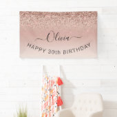 Birthday Blush Pink Rose Gold Glitter Girly Spandoek (Insitu)