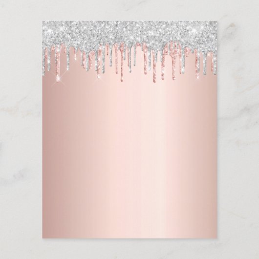 Birthday blush roos Gold Silver Budget Offush Flyer (Achterkant)