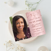 Birthday blush roze fotobudget Save the Date Flyer