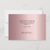 Birthday blush roze fotoscript modern bedankkaart (Achterkant)