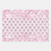 Birthday blush roze glitter substance name inpakpapier vel (Voorkant 2)