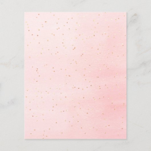 Birthday blush roze goudballonbudget flyer (Achterkant)