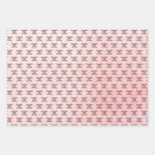 Birthday blush roze goudnaamscript inpakpapier vel (Voorkant 3)