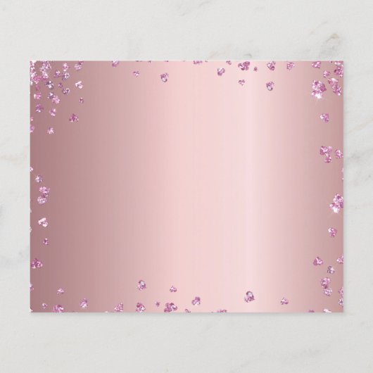 Birthday blush roze parijs budget behalve datum flyer (Achterkant)