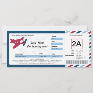 Birthday Boarding Pass Ticket Kaart