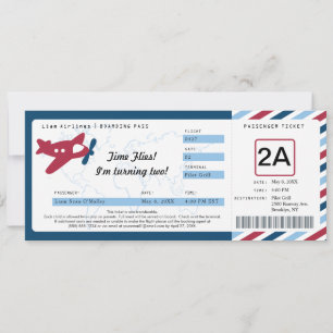 Birthday Boarding Pass Ticket Kaart