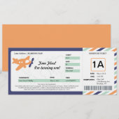 Birthday Boarding Pass Ticket Kaart (Voorkant / Achterkant)