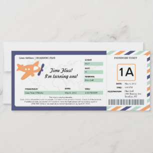 Birthday Boarding Pass Ticket Kaart
