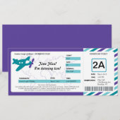 Birthday Boarding Pass Ticket Kaart (Voorkant / Achterkant)