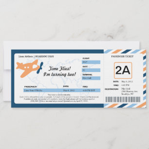 Birthday Boarding Pass Ticket Kaart