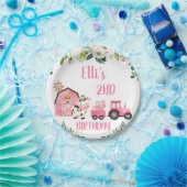 Birthday Boerderij van Floral Barn Papieren Bordje (Feest)