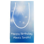 Birthday Bokeh en Stars Klein Cadeauzakje (Voorkant)