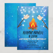 Birthday Bonfire Campout Birthday Party Kaart (Voorkant / Achterkant)