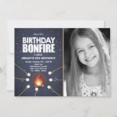 Birthday Bonfire Campout Cookout Party uitnodiging (Voorkant)