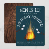 Birthday Bonfire Uitnodiging (Voorkant / Achterkant)