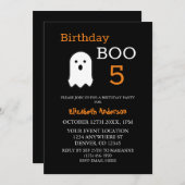 Birthday Boo Herfst Halloween Kaart (Voorkant / Achterkant)