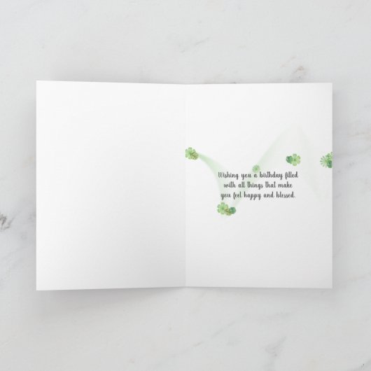 Birthday Boot Bouquet Kaart (Binnen)