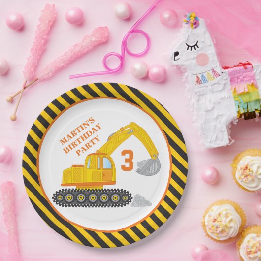 Birthday Bord bouwgraafmachine (Feest)