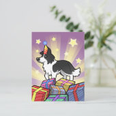 Birthday Border Collie Briefkaart (Staand voorkant)
