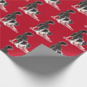 Birthday Border Collie op Red Cadeaupapier (Hoek)