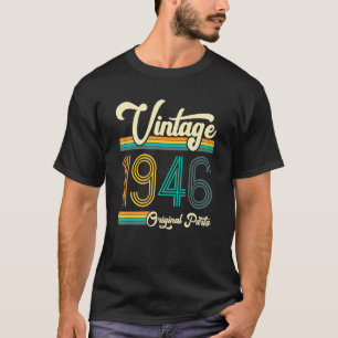 Birthday Born In 1946 Original Parts Vintage T-shirt