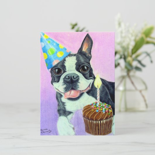 Birthday Boston Kaart (Staand voorkant)