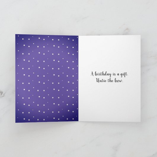 Birthday Bow met Daisy op poka Dots Kaart (Binnen)