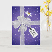 Birthday Bow met Daisy op poka Dots Kaart (Gele Bloem)