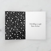 Birthday Bow on Floral Print Kaart (Binnen)