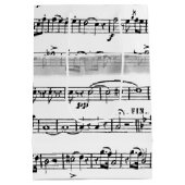 Birthday bow on Music Medium Cadeauzakje (Achterkant)